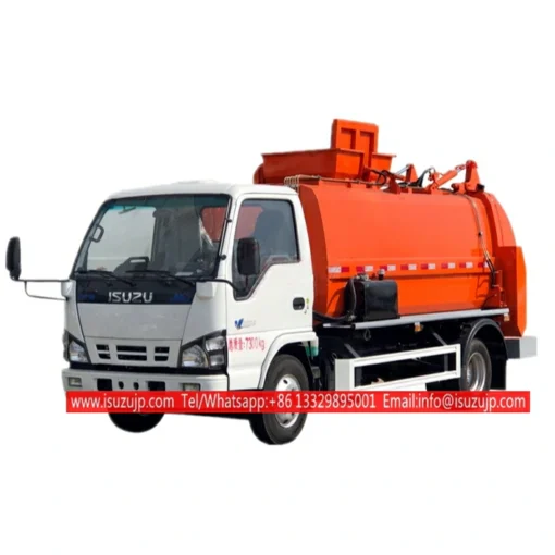 ISUZU NKR 5m3 রান্নাঘরের খাদ্য বর্জ্য নিষ্কাশন ট্রাক সালভাদর