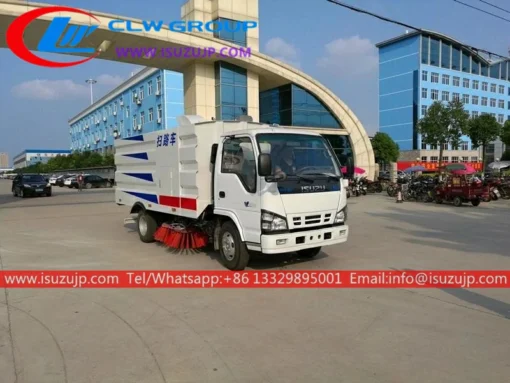 ISUZU NKR 6 टन कचरा ट्रक स्ट्रीट स्वीपर