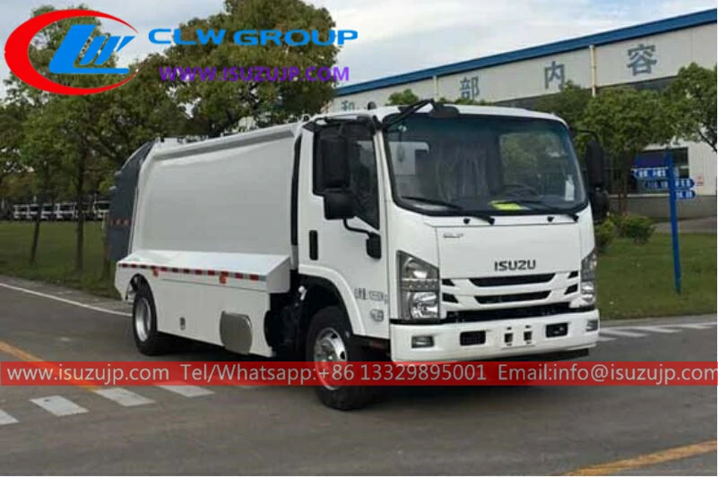 ISUZU NMR 8cbm trash can truck price Ethiopia