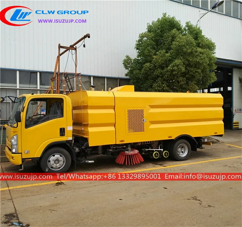 ISUZU NPR 10 cubic meters side sweeper picture