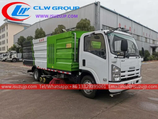 ISUZU NPR 10cbm တံမြက်လှည်းတပ်ထားသော ထရပ်ကားရောင်းရန်ရှိသည်။