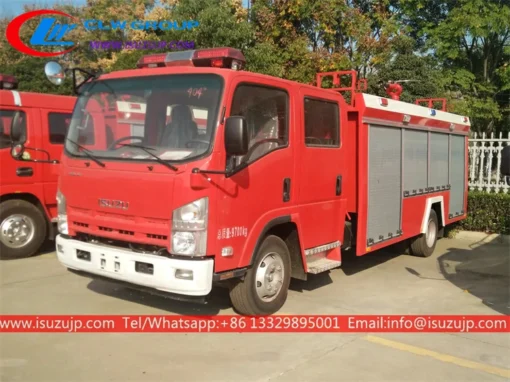 ISUZU NPR 4m3 camión de bomberos de licitación de espuma Sri Lanka