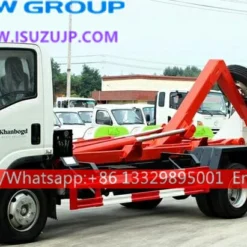 ISUZU NPR 8 ton hook lift dump truck