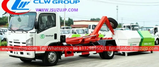ISUZU NPR 8 ton hook lift dump truck