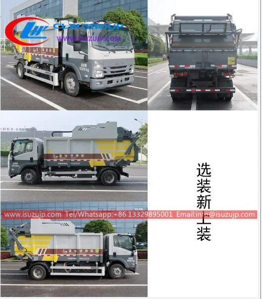 ISUZU NPR 8m3 rear loader garbage truck for sale  in Oman