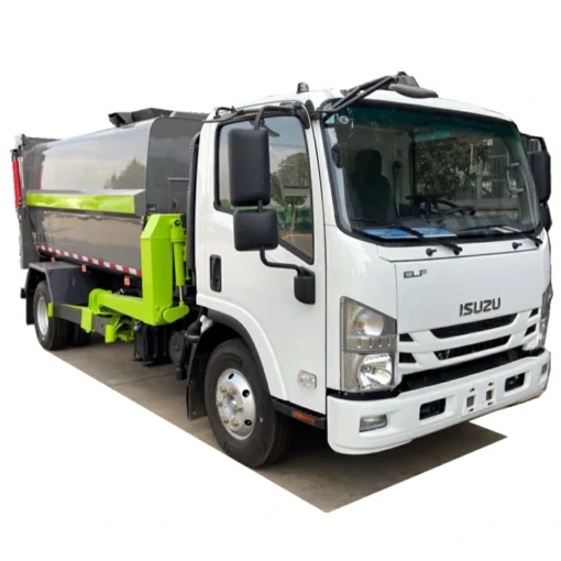 ISUZU NQR camion della spazzatura a caricamento laterale automatizzato da 5 tonnellate Colombia