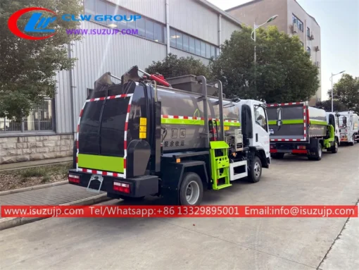 ISUZU NQR 5t Hanging bucket garbage truck Guatemala