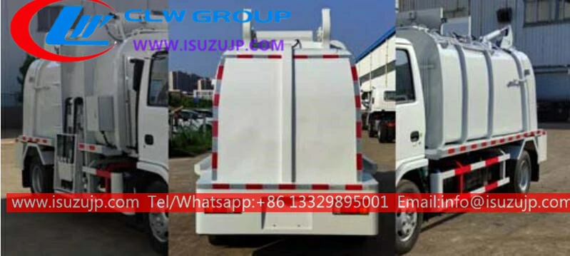 ISUZU residential front loader garbage truck for sale in Colombia