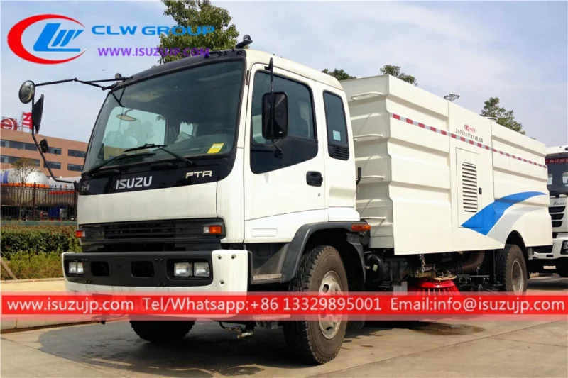 Isuzu 12 ton professional road sweeper truck Uzbekistan