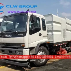 Isuzu FTR 12cbm ထွန်စက်တပ်ဆင်ထားသော လမ်းတံမြက်လှည်း