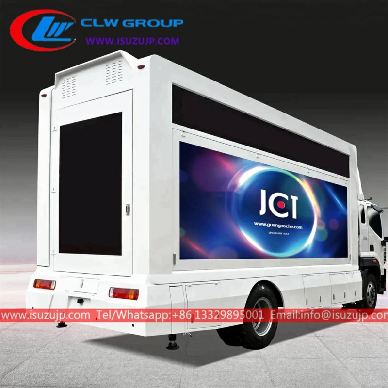 Large mobile led stage truck