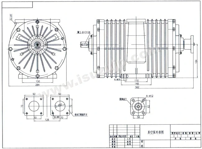 10-12ton sewage truck Vacuum pumps Structural design drawings