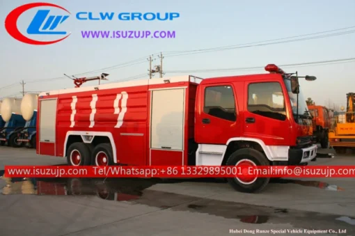 10 চাকা ISUZU FVZ অফ রোড ওয়াটার টেন্ডার ফায়ার ট্রাক