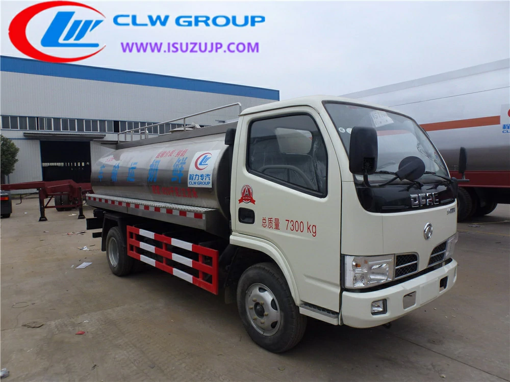 DONGFENG 5m3 milk tanker truck for sale Myanmar