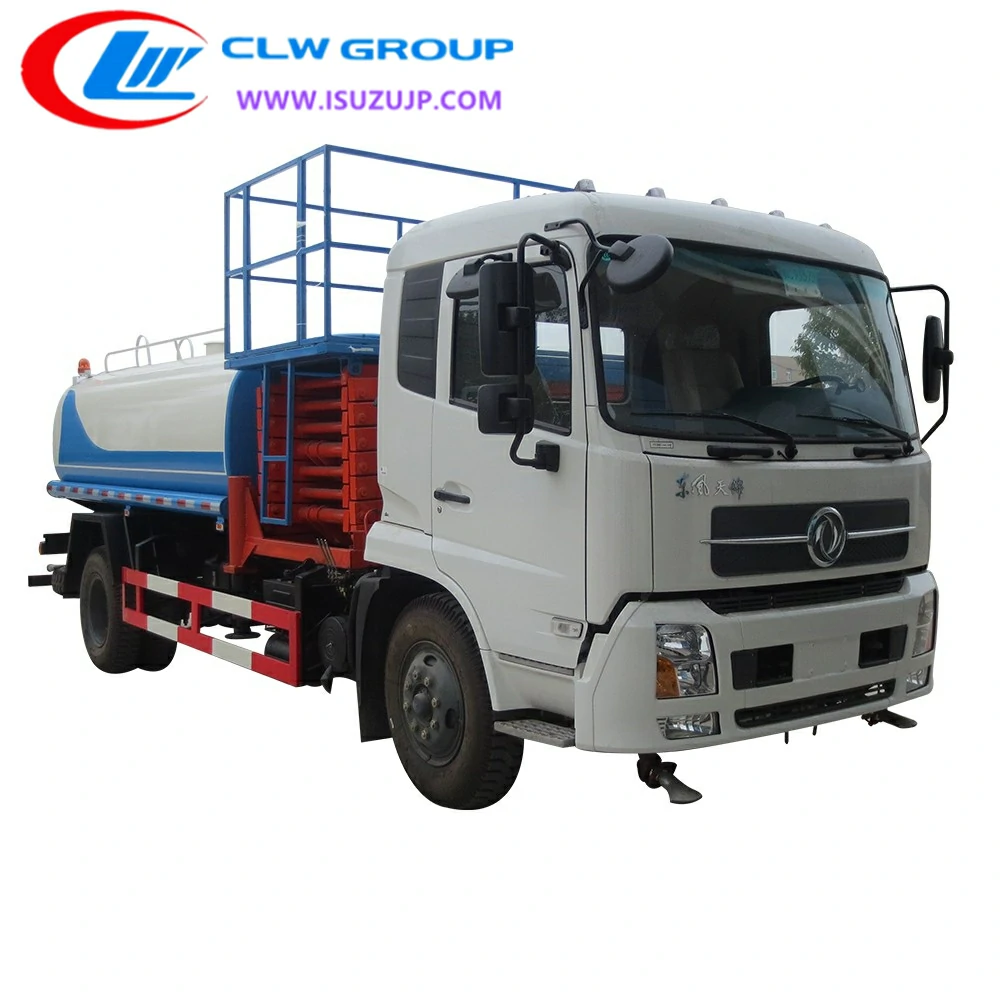 Dongfeng 5m3 lorry water tanker with scissor lift Benin