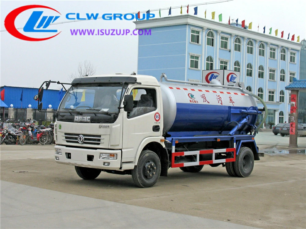 Dongfeng 6000L sewage vacuum pump truck Tunisia