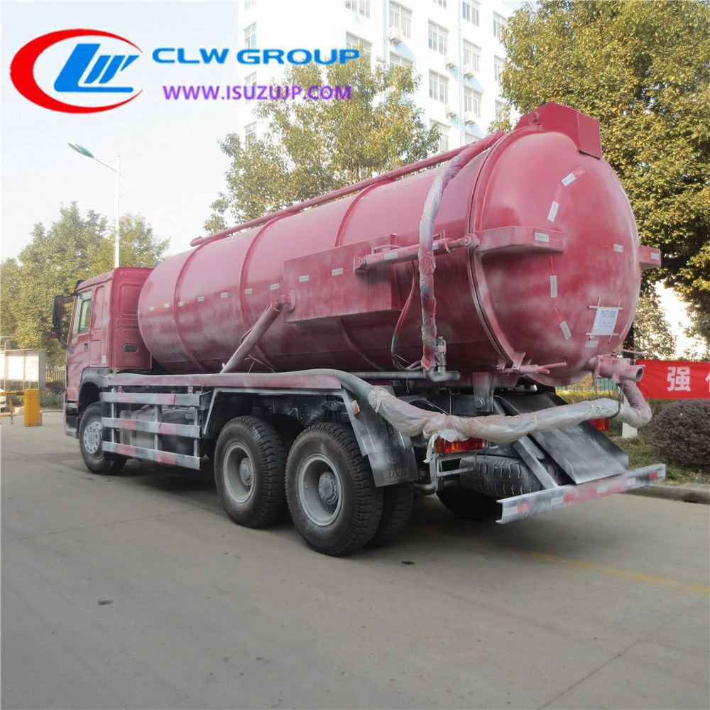 HOWO 16 Cbm sewage vacuum pump truck Azerbaijan