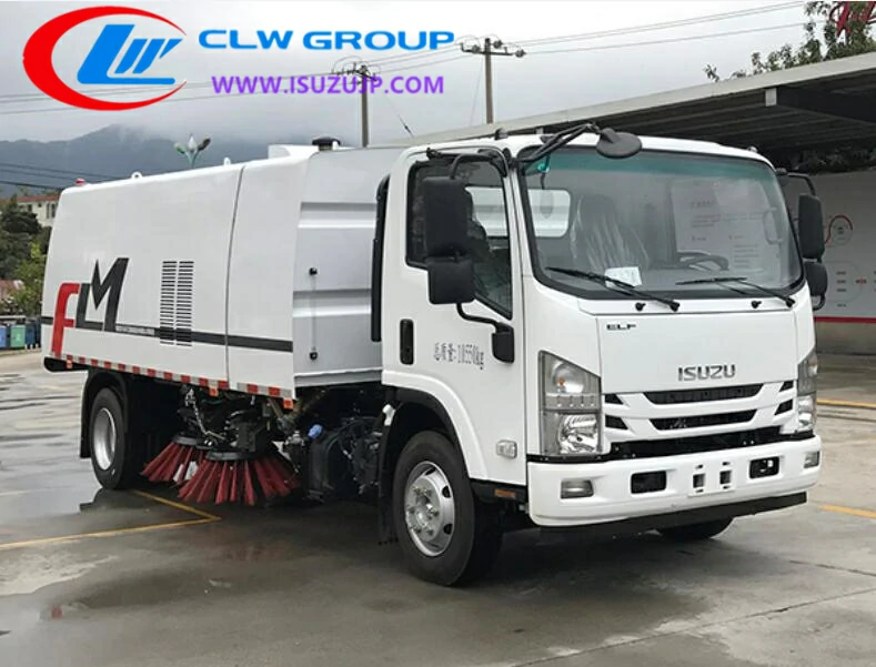 ISUZU ELF 10cbm street cleaner truck Laos