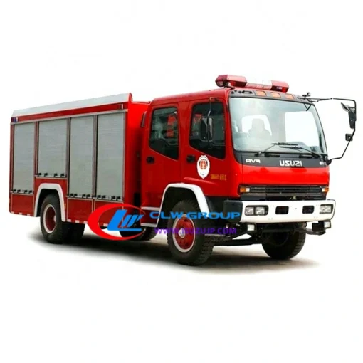 Caminhão de bombeiros de resgate pesado ISUZU FVR com guindaste