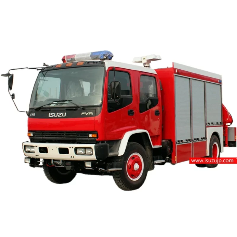 ISUZU FVR heavy rescue fire truck with crane Turkmenistan