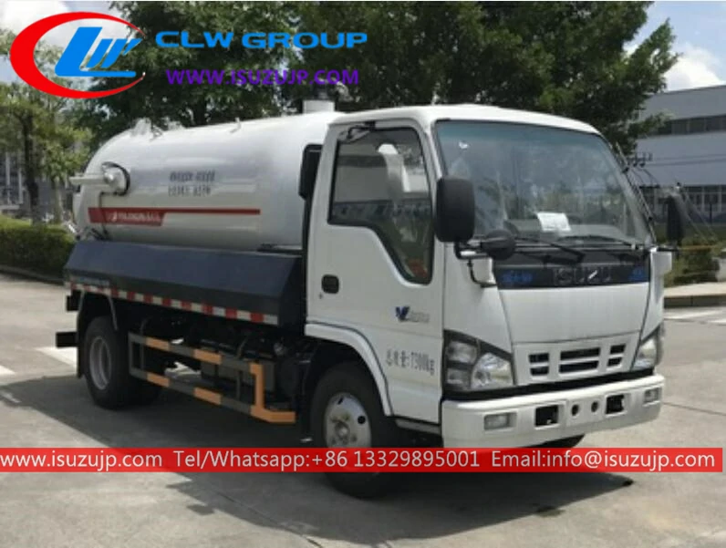 ISUZU NKR 5000liters vacuum tanker Thailand