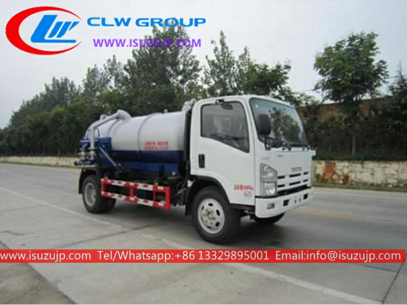 ISUZU NPR 6cbm vacuum tanker for sale Indonesia