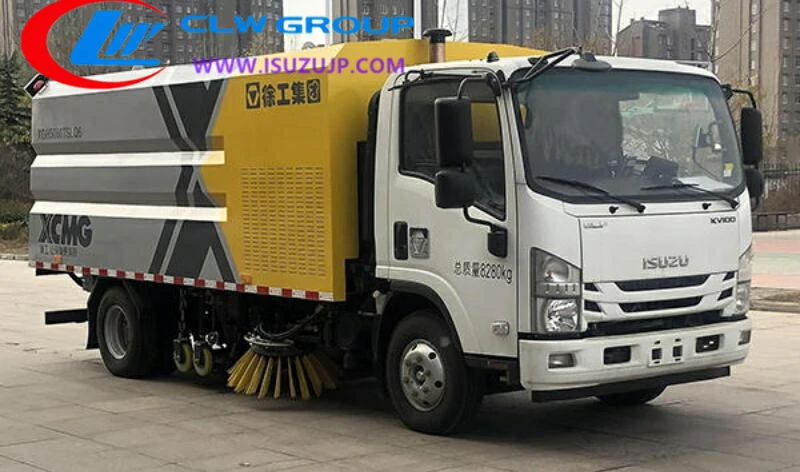 ISUZU NQR 8cbm parking lot sweeper for sale Myanmar