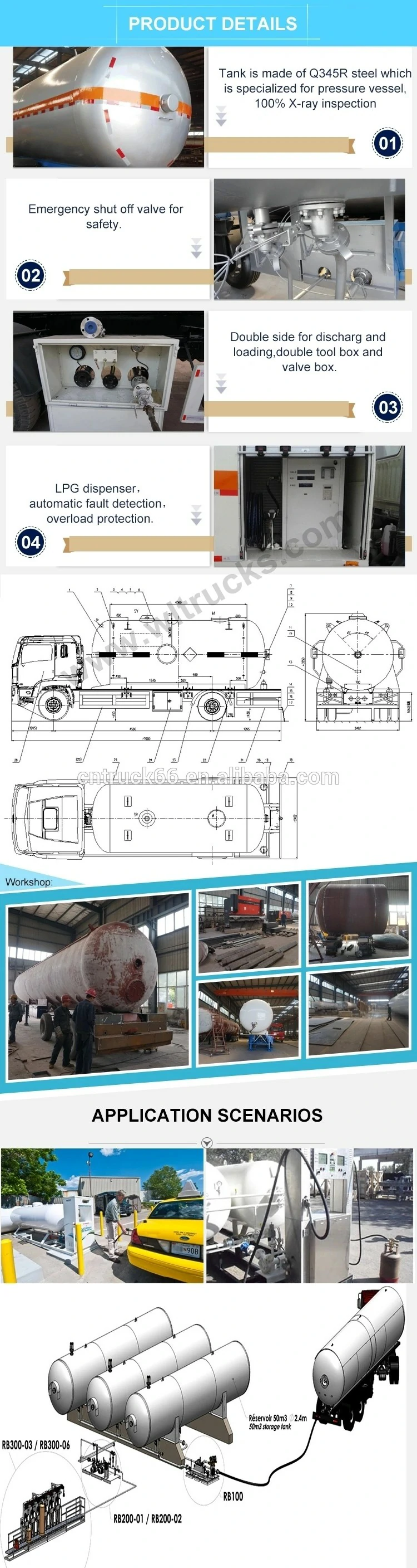 ISUZU lpg gas truck design diagram