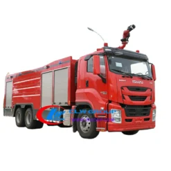 Large ISUZU GIGA airport water Foam dry chemical fire engine