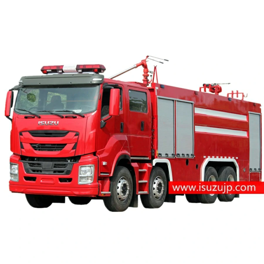 How far is the fire extinguishing distance of ISUZU GIGA 20 ton big military fire truck