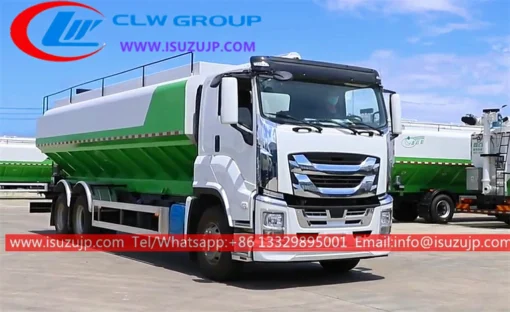 10 ຢາງລົດ Isuzu Giga 30m3 bulk feed truck