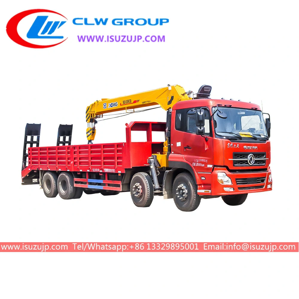 Dongfeng 20 ton flatbed truck with crane Iraq