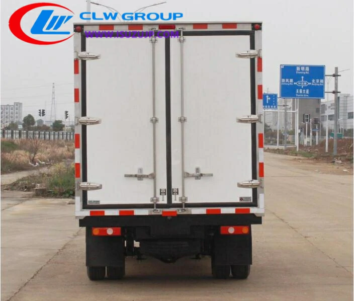 Dongfeng 6 tire petrol reefer box truck price Cape Verde