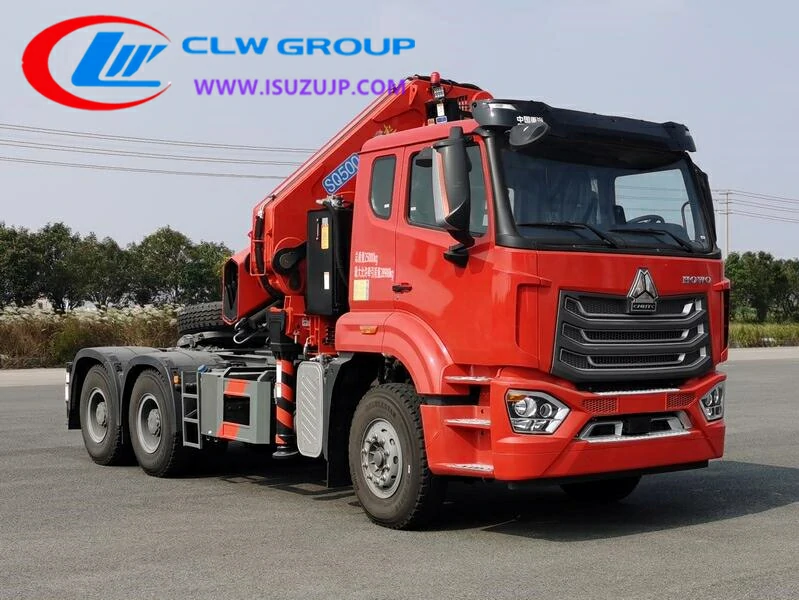 HOWO 18T prime mover crane truck for sale Colombia