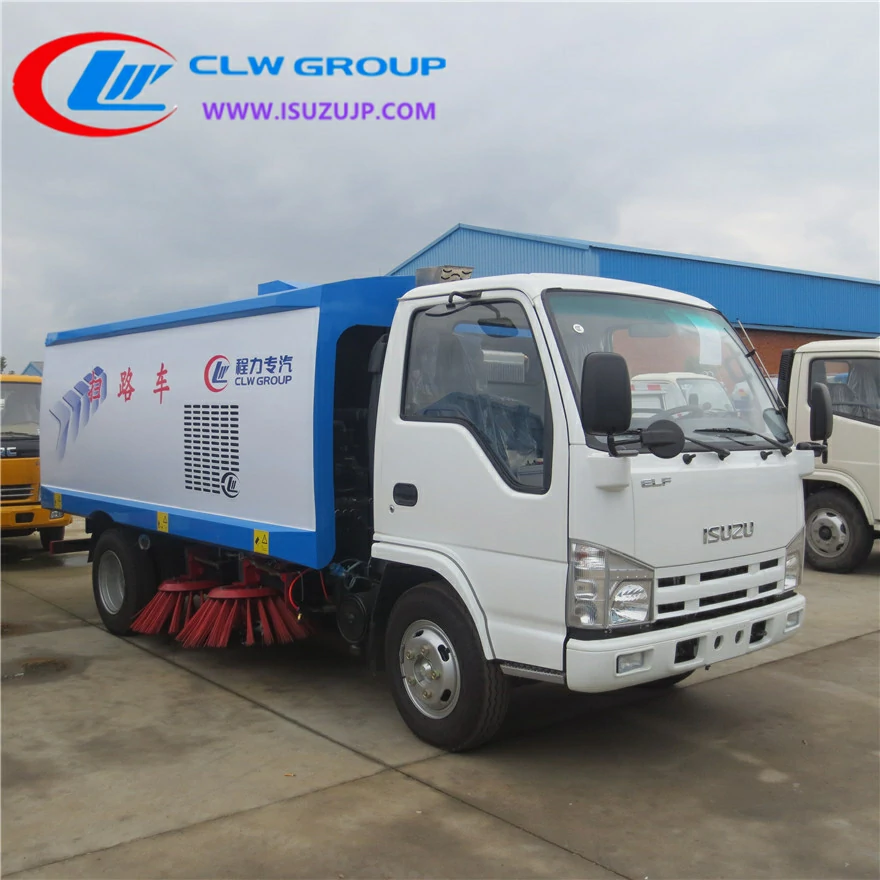 ISUZU 100P sidewalk sweeper Tanzania