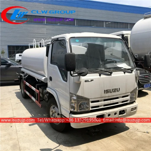 ISUZU NHR 5m3 স্টেইনলেস স্টিলের জলের ট্যাঙ্কার