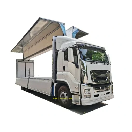 Satılık Isuzu Giga 10 tekerlekli Alüminyum kamyon kanatlı kamyonet