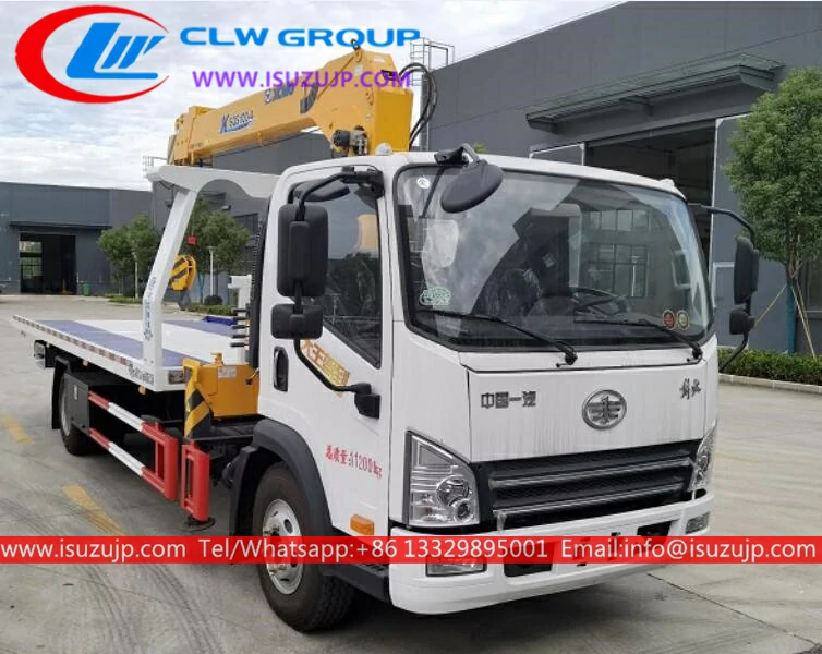 FAW 6 ton towtrucks crane Cameroon