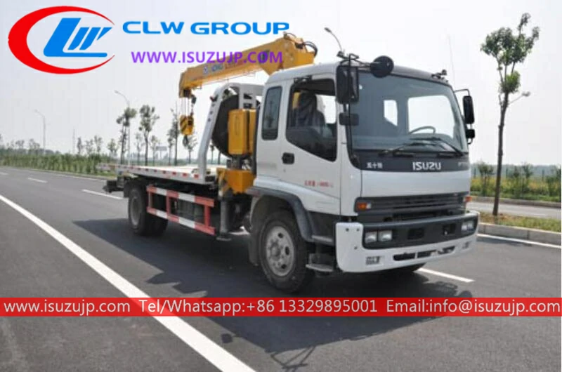 ISUZU FTR 8 ton tow truck with crane for sale