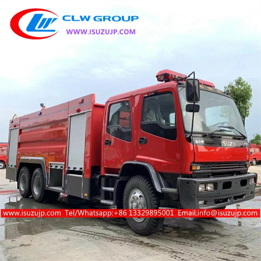 10 wheel ISUZU dry chemical powder fire engine truck