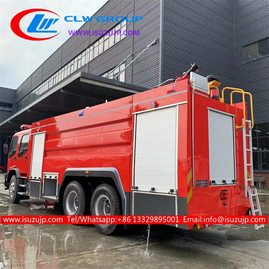 6x4 ISUZU dry chemical powder fire fighting truck