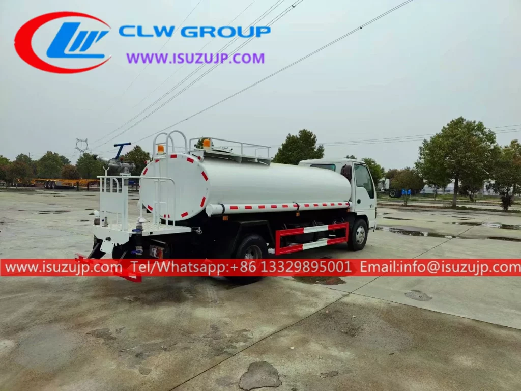 Isuzu 5 ton stainless steel drinking water tanker