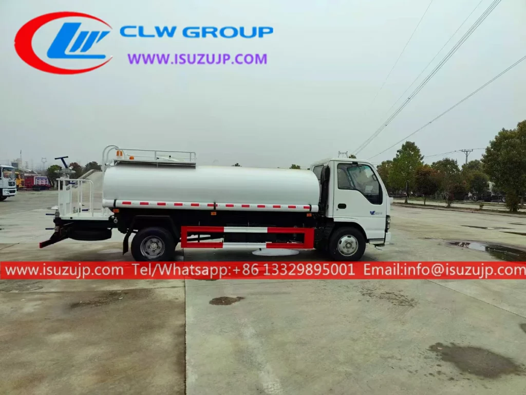 Isuzu 5000liters stainless steel drinking water tanker