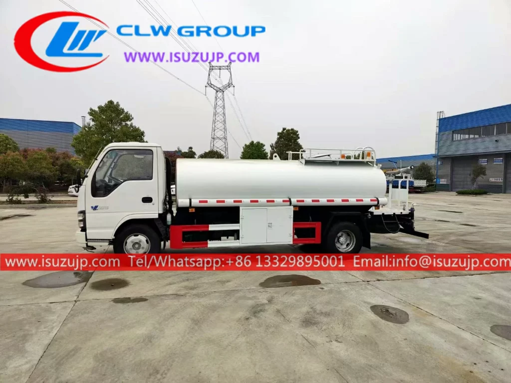 Isuzu 5m3 stainless steel drinking water tanker