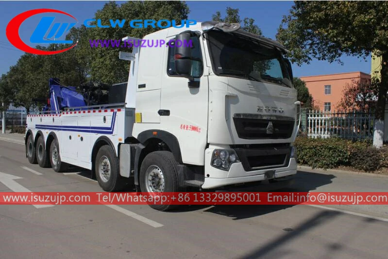 5 axle HOWO 50 ton wrecker for sale Gambia