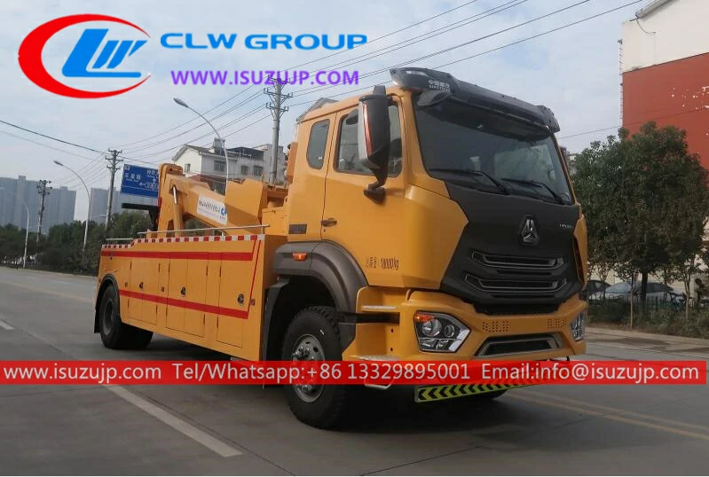 CNHTC 16T heavy duty rotator tow truck Burkina Faso