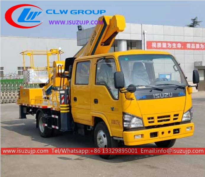 Double cabin Isuzu aerial platform truck Nepal