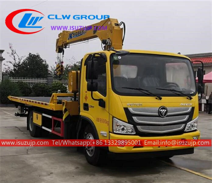 Foton 5 ton boom crane wrecker tow truck for sale