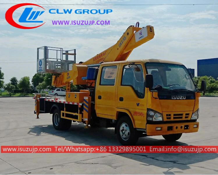 Isuzu 23meters boom truck with bucket Turkmenistan