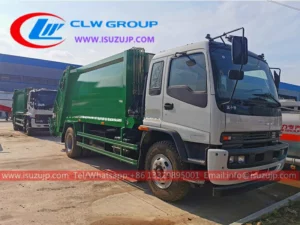 Isuzu FTR 12 toneladas caminhão de lixo de carga traseira